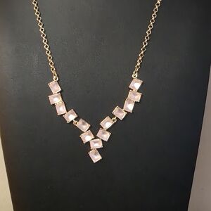 Elegant Gold and Pink Necklace
